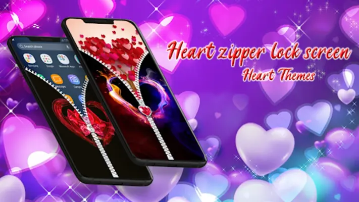 Heart Zipper Lock Screen android App screenshot 4